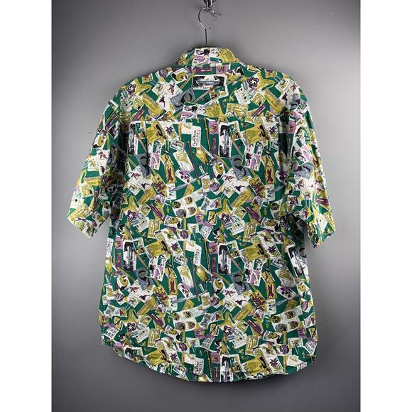 ZEPPELIN Shirt Mens Large all over print Alcoholism‎ you can beat it Drinking - Picture 2 of 6